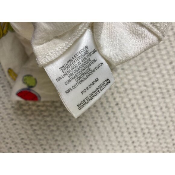 ModCloth Novelty Fruit Print High Rise Linen Shorts Women Size 10 Vacation Beach - Picture 10 of 16